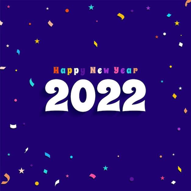 Luxury 2022 Happy New Year greeting card