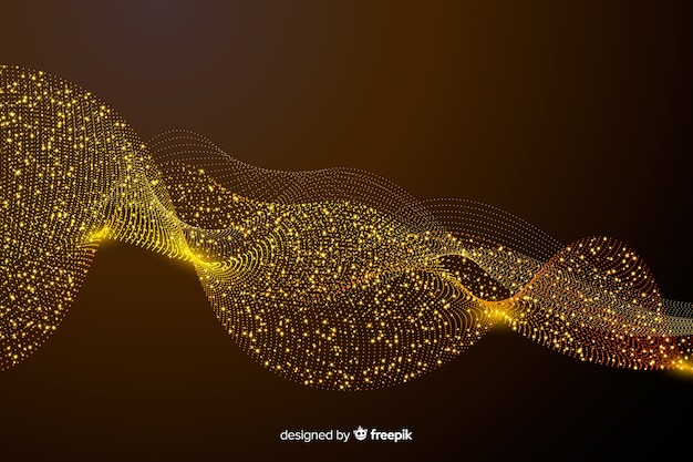 Free Vector luxury background with abstract golden wave