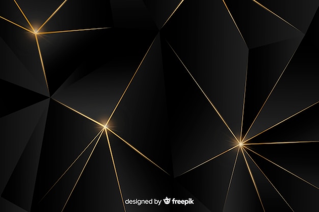 Luxury background with golden abstract shapes