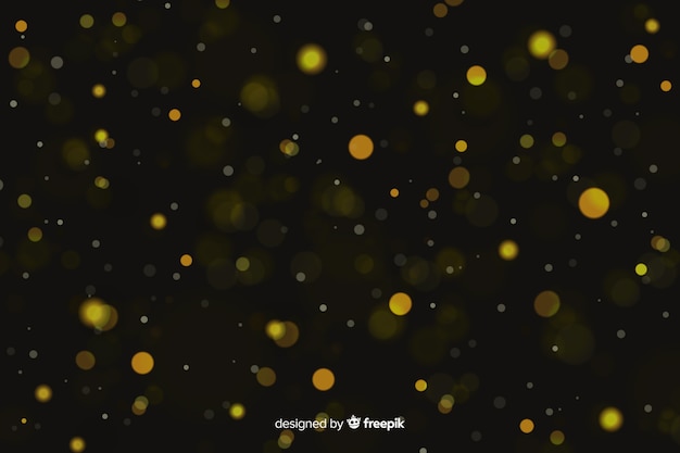 Luxury background with golden particles bokeh