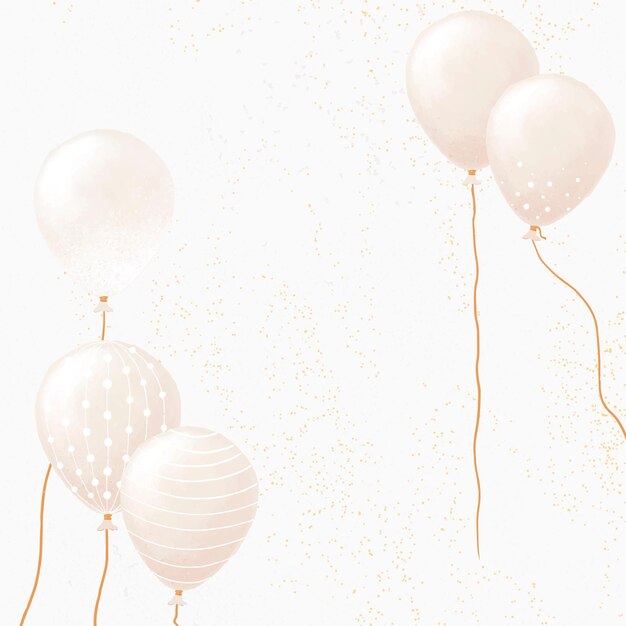 Luxury balloon background celebration in gold tone