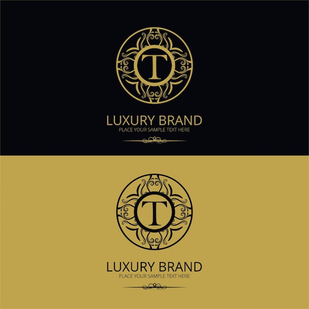 Luxury brand letter t logo