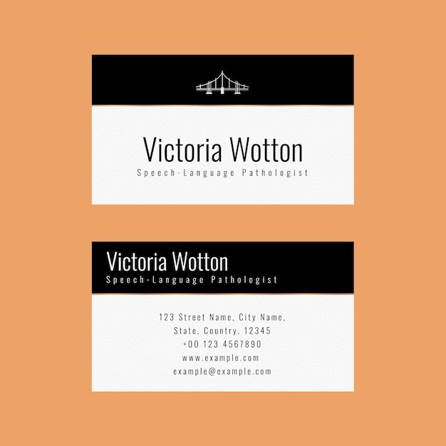 Free Vector luxury business card template in minimal design