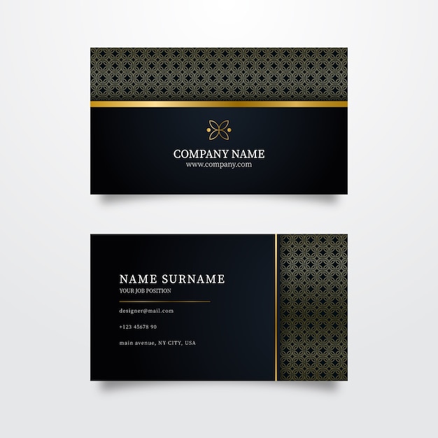 Free Vector luxury business card template