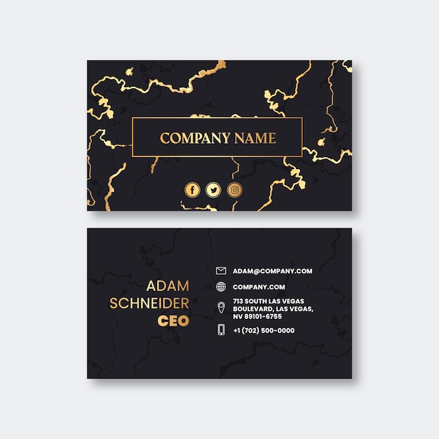 Free Vector luxury business card