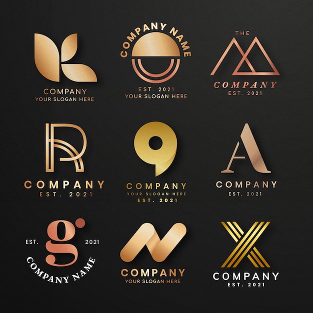 Luxury business logo  set