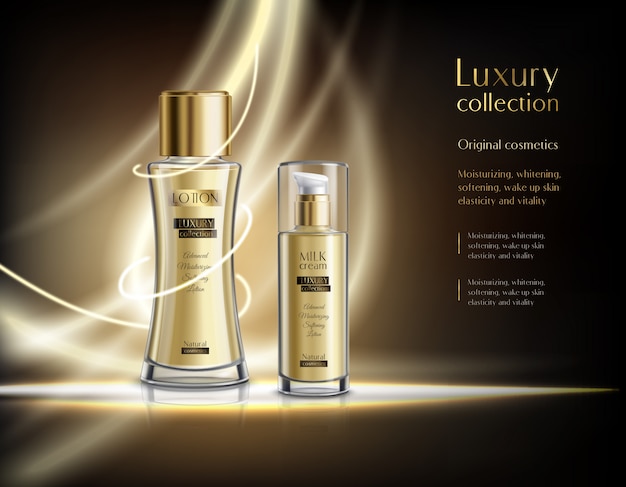 Luxury Cosmetics Realistic Advertisement template