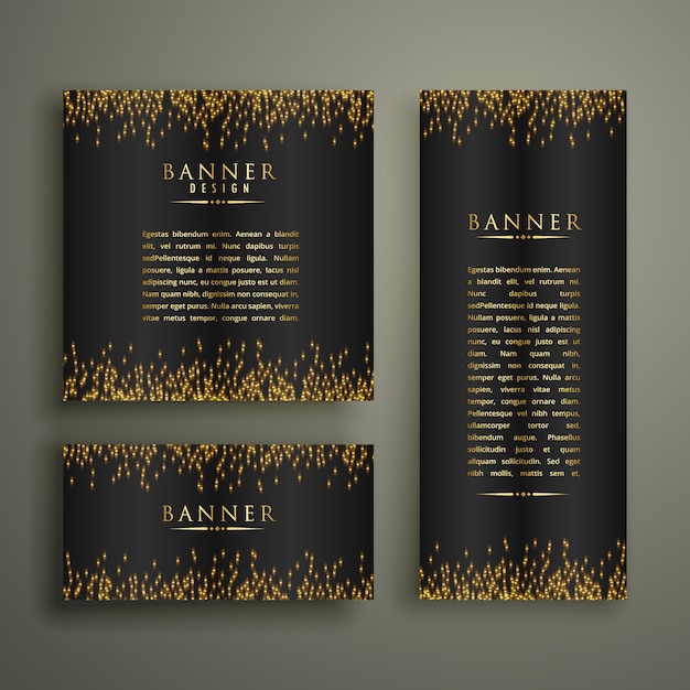 Free vector luxury dark banner design