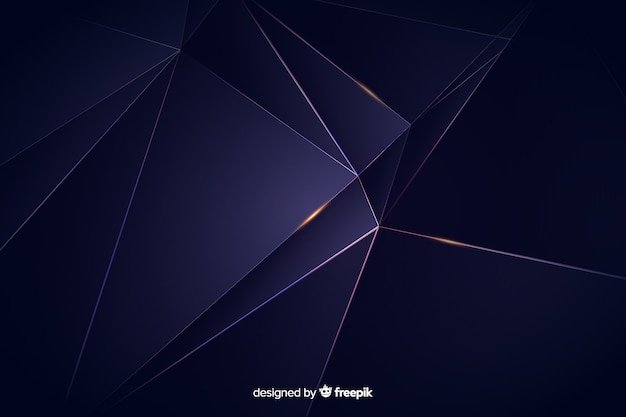 Free vector luxury dark polygonal background