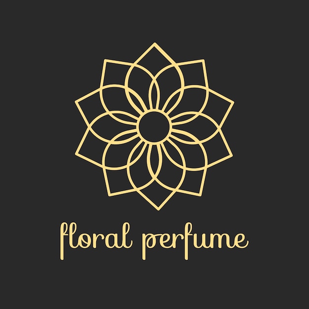 Luxury design floral perfume logo