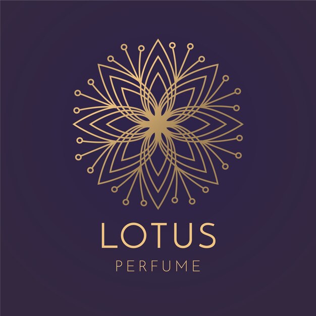 Luxury floral perfume logo template