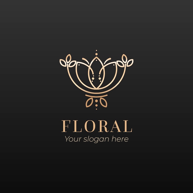 Luxury floral perfume logo