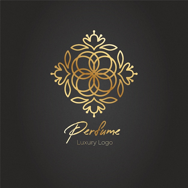 Luxury floral perfume logo