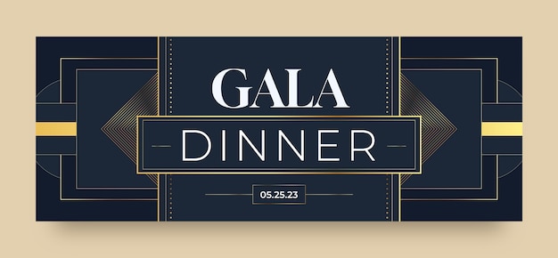 Luxury gala dinner facebook cover template