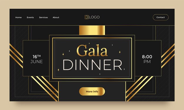 Luxury  gala dinner template design