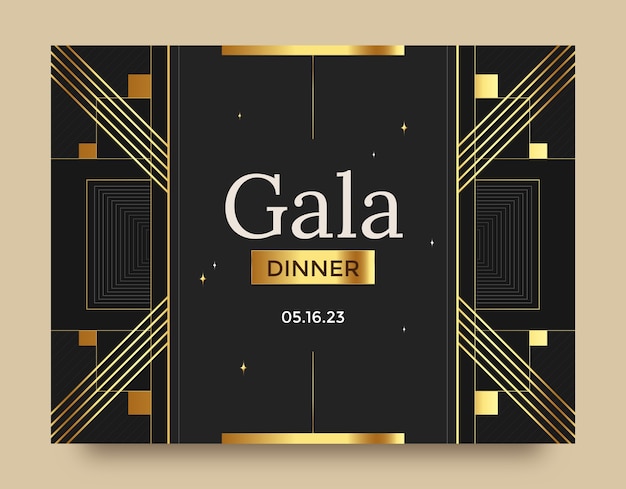 Luxury  gala dinner template design