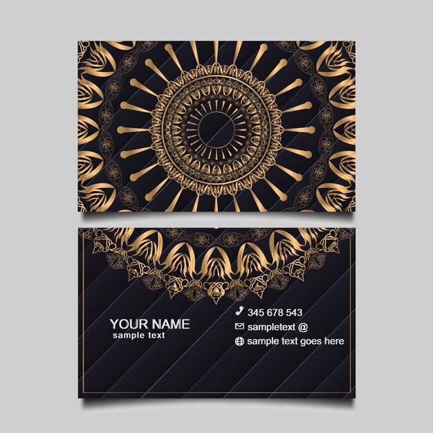 Luxury gold bussines card template