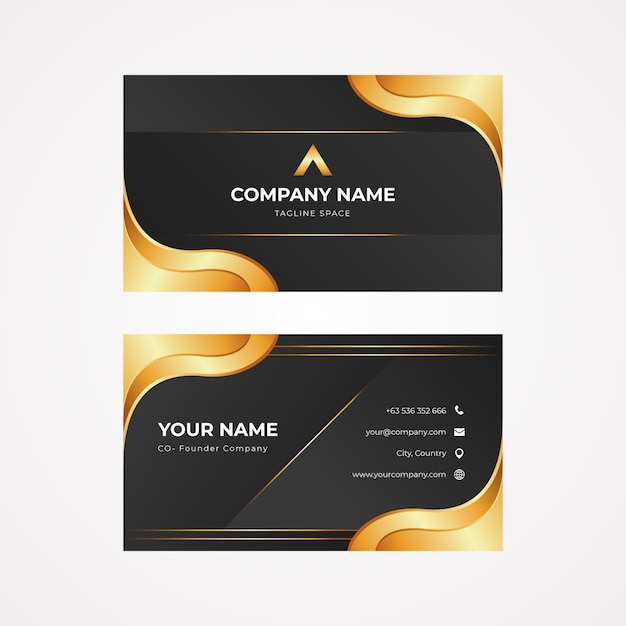 Luxury golden business cards