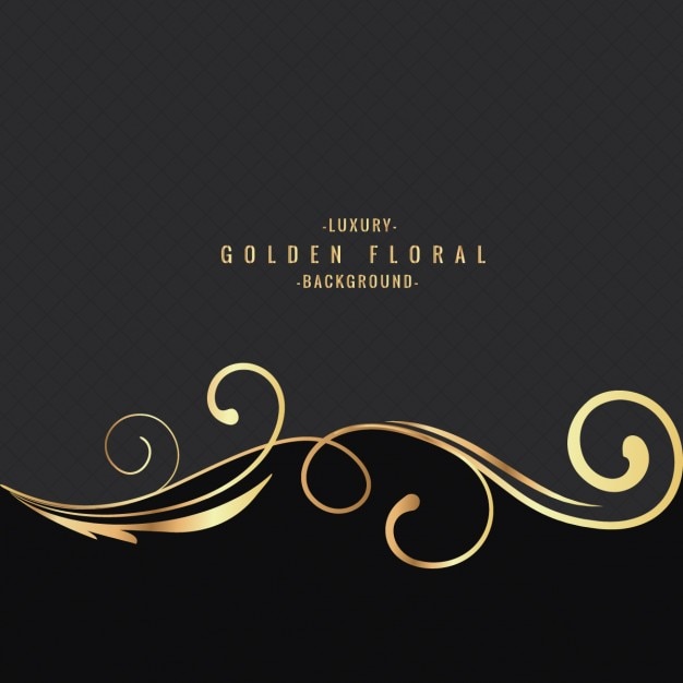 Free Vector luxury golden floral background