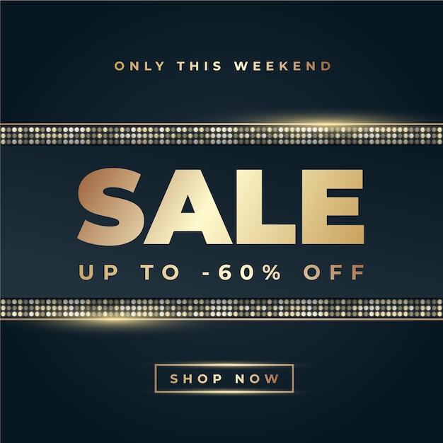 Luxury golden mega sale background