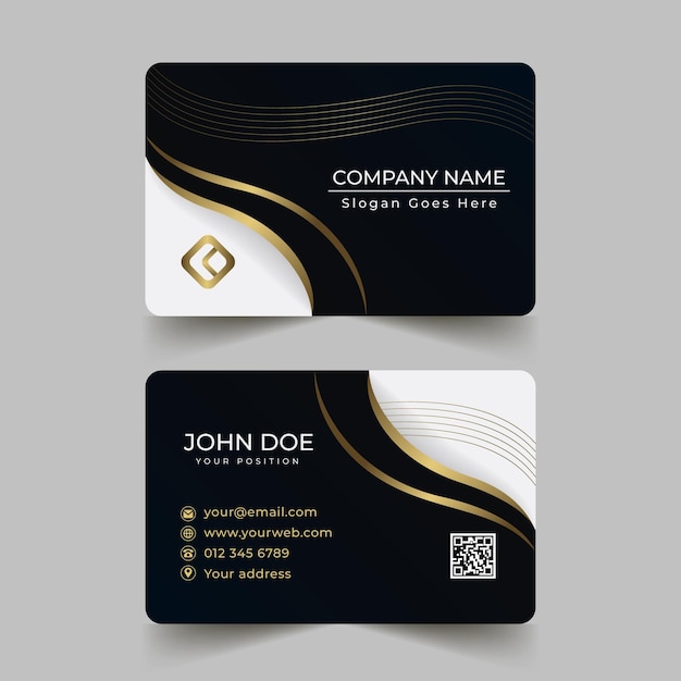 Luxury gradient business cards