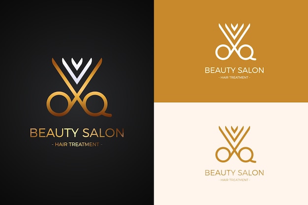 Luxury hair salon logo collection