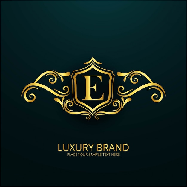 Luxury letter e logo