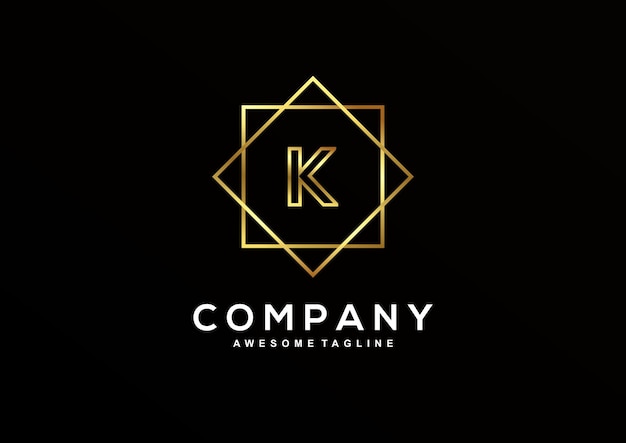 Free Vector luxury letter k logo design collection