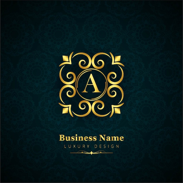 Free vector luxury letter a logo