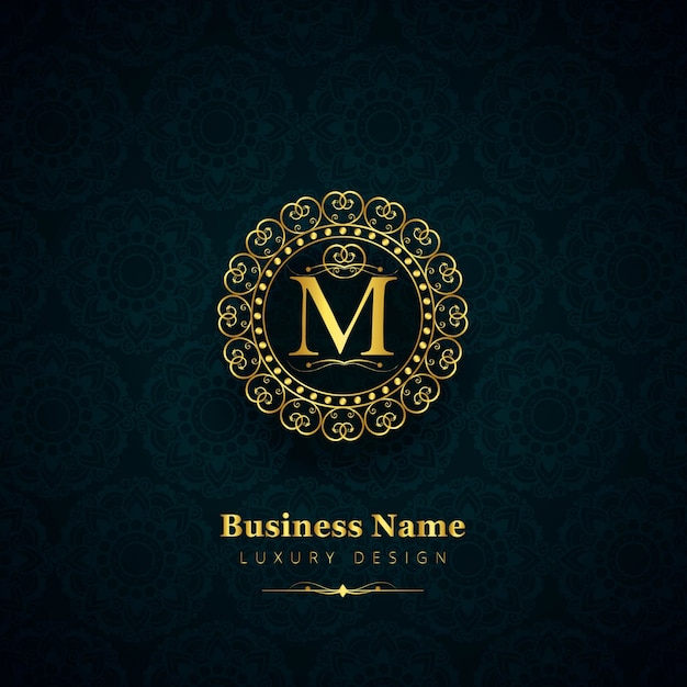 Luxury letter m logo