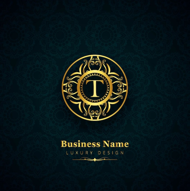 Luxury letter t logo