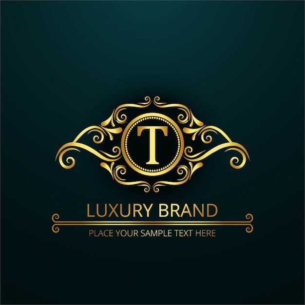 Luxury letter t logo