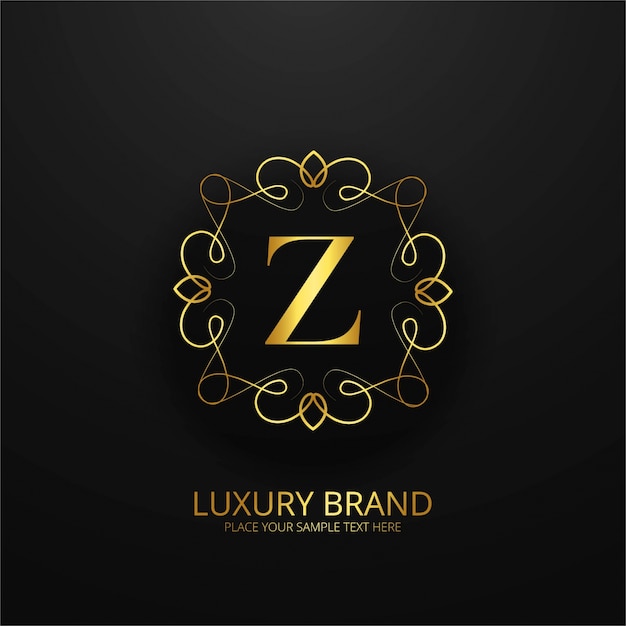 Free Vector luxury letter z logo