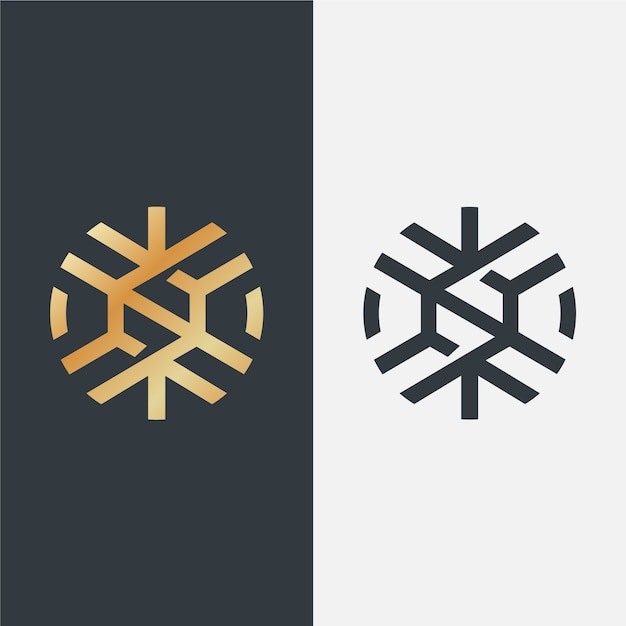 Free Vector luxury logo in two versions