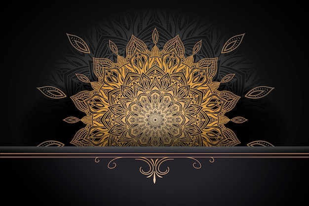 Free Vector luxury mandala background concept