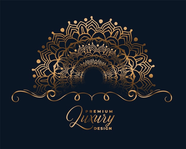 Free vector luxury mandala decoration with border line design