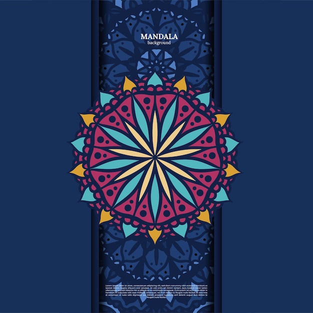 Free Vector luxury ornamental colorful mandala design background