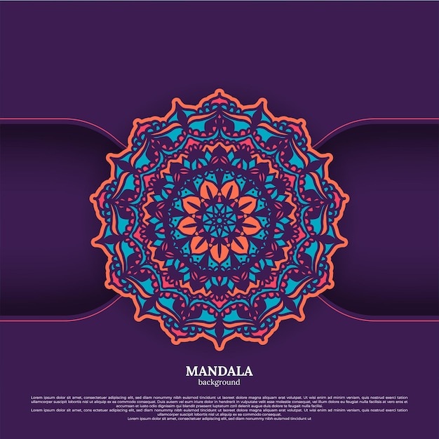 Free Vector luxury ornamental colorful mandala design background