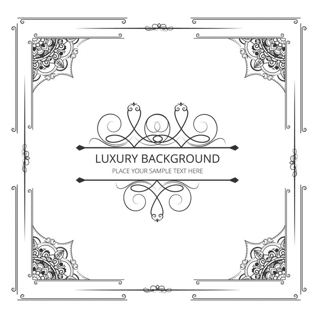 Luxury ornamental frame design