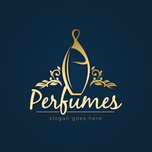 Luxury perfume logo concept