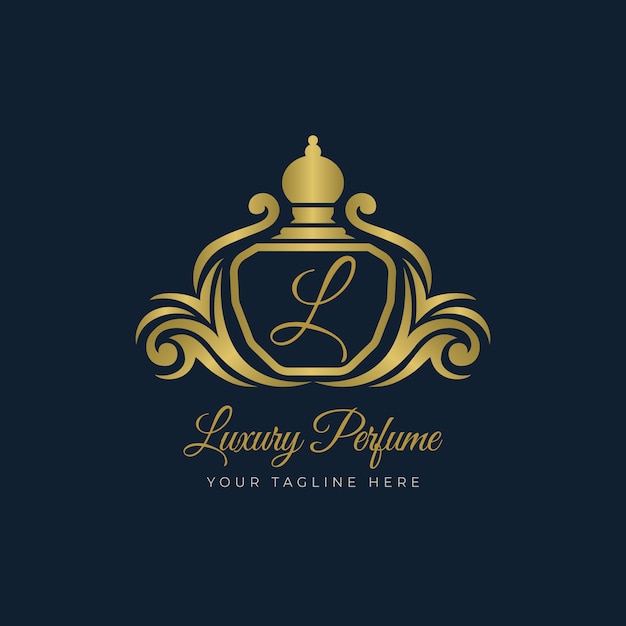 Luxury perfume logo template