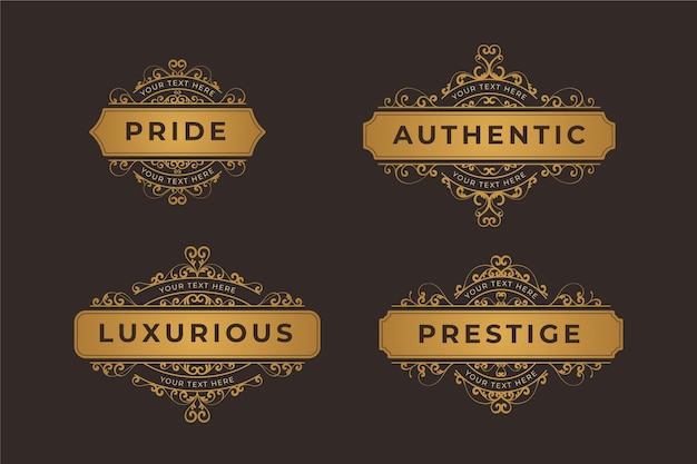 Luxury retro logo collection