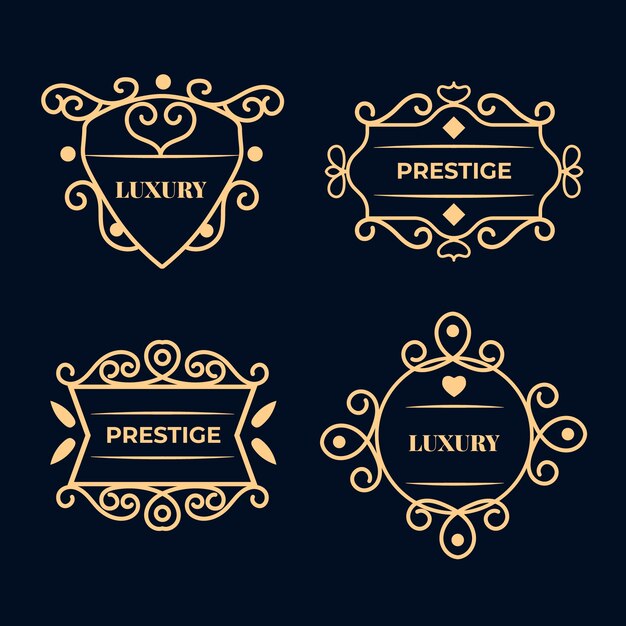 Luxury retro logo collection