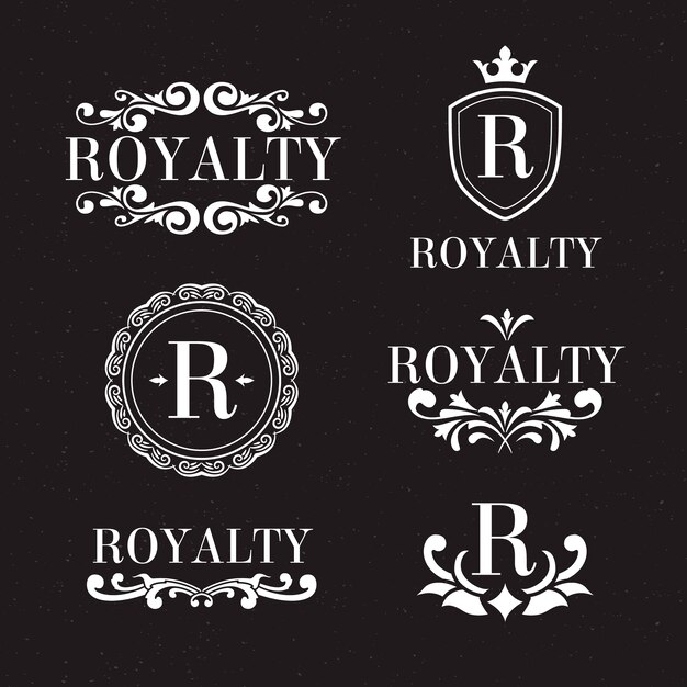 Luxury retro logo set