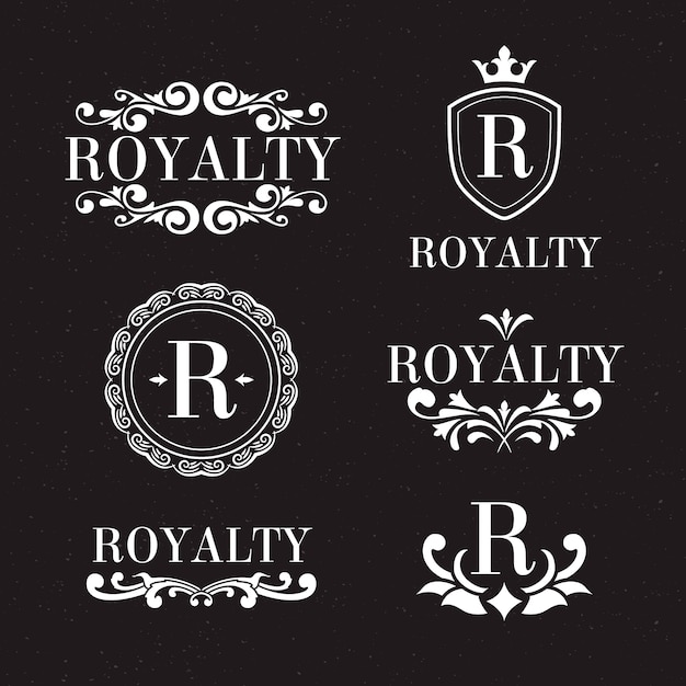 Luxury retro logo set