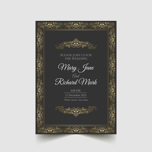 Luxury save the date wedding invitation