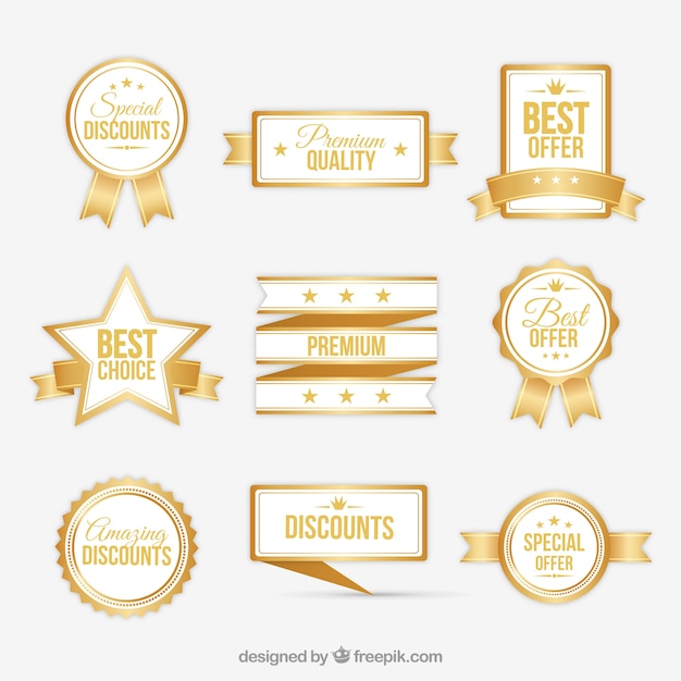 Luxury set of discount stickers