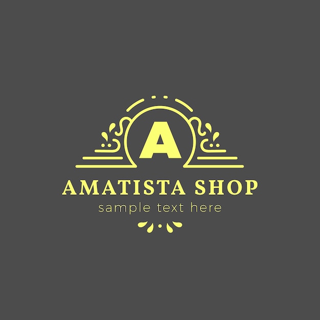 Luxury shop logo template