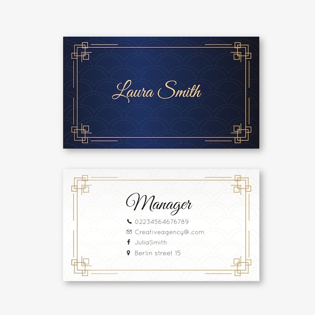 Luxury theme for business card