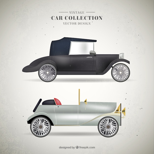 Luxury vintage car collection 